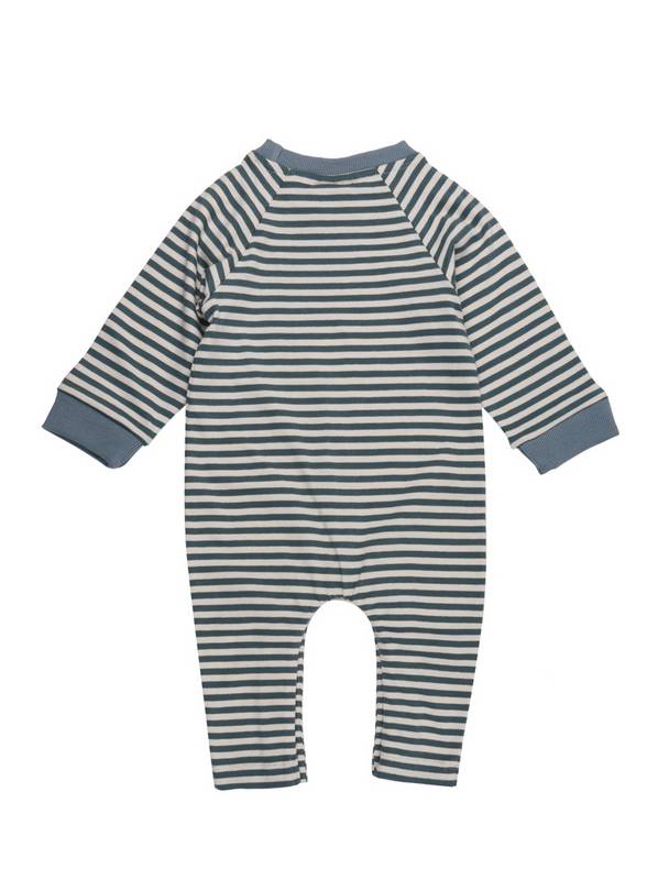 TURTLEDOVE LONDON Sea Stripe Bear Face Character Playsuit 6-12 months